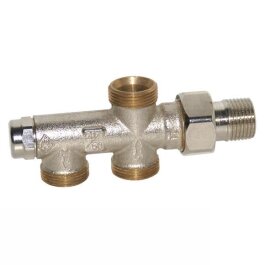 HEIMEIER Zweirohrverteiler Duolux mit Absperrung u.Voreinst.,2-Rohr-System