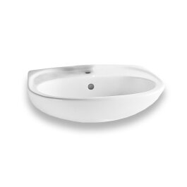 Umywalka standardowa 55 x 41 cm, biała z higienicznym szkliwem