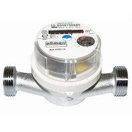 Allmess Einstrahl-Wohnungswasserzähler EVK5/130, 1", 130mm, kalt, Qn 2,5m³/h