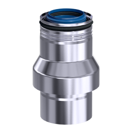 Edelstahl Zuluftelement DN 80/125 PPH konzentrisch