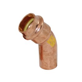 GAS miedziane złącze zaciskowe gięcie 45° 1 gniazdo 15mm