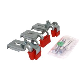 MEPA-Wannenanker 190.021, 3 Wannenanker im Set, davon 2 Stück mit Klemmbügel