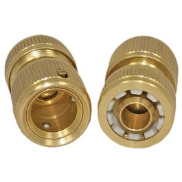 Schlauchanschluss-Stück 16/19 mm ID auf 3/4 " aus Messing inkl. Wasserstopp