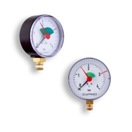 2,5 bar Manometer für Heizung und Sanitär 63 mm 3/8" radial Druckanzeige 