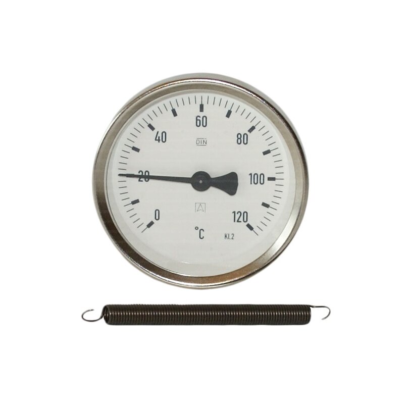 Bimetall-Anlegethermometer 0x120 Grad, Gehäuse d= 63 mm, 7,87 €