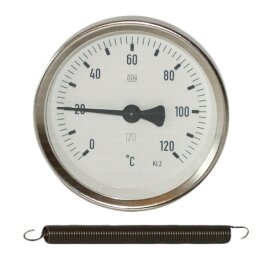 Bimetall-Anlegethermometer 0x120 Grad, Gehäuse d= 63 mm