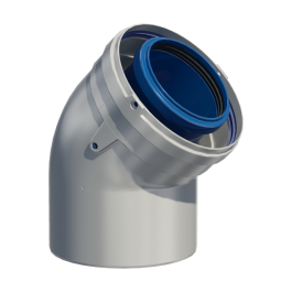 Abgasrohr Bogen konzentrisch 45°