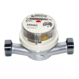 Allmess Einstrahl-Wohnungswasserzähler EVW5/130, 1", 130mm, warm, Qn 2,5m³/h