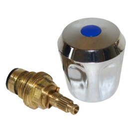 Sanitär-Oberteil komplett mit Elektro-Haubengriff 3/8" Markierung blau