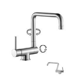 NINA2 Küchenarmatur für Unter-Fenstermontage, chrom