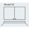 SPRINZ Modern-Line Spiegelschrank Modell 02, 2-t&uuml;rig, verschiedene Ausf&uuml;hrungen w&auml;hlbar