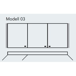 SPRINZ Elegant-Line Spiegelschrank Modell 03, 3-türig mit 2 seitlichen Leuchten, verschiedene Ausführungen wählbar