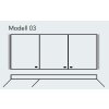 SPRINZ Elegant-Line Spiegelschrank Modell 03, 3-t&uuml;rig mit 2 seitlichen Leuchten, verschiedene Ausf&uuml;hrungen w&auml;hlbar