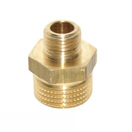 Messing Reduzierdoppelnippel 1/2 Zoll x 1/4 Zoll