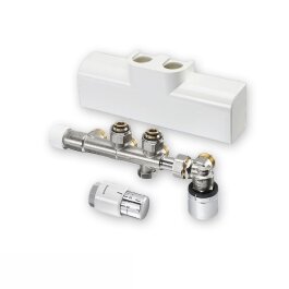 OVENTROP-Amschluss-Set für Badheizkörper Multiblock T-RTL/ Uni SH, Eck, weiß