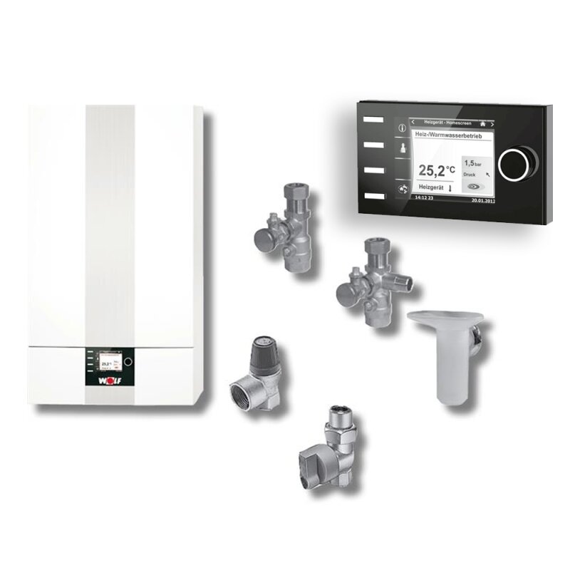 Wolf Paket Brennwerttherme CGB-2K-20 Regelung BM-2, Aufputz