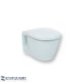 Ideal Standard Connect Wand-WC sp&uuml;lrandlos Kombipaket mit WC-Sitz mit SoftClosing, wei&szlig;