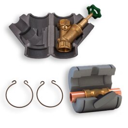 Ventilisolierung, Ventilkappe für Kugelhahn-Schrägsitzventile DN15,20,25,32
