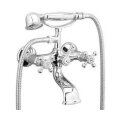 Aqva Retro I Wannenf&uuml;ll- und Brausearmatur mit Brausegarnitur, chom