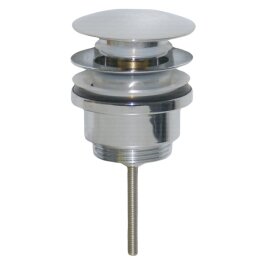 Design-Ablaufventil, 1 1/4", Messing verchromt, rund, nicht verschließbar