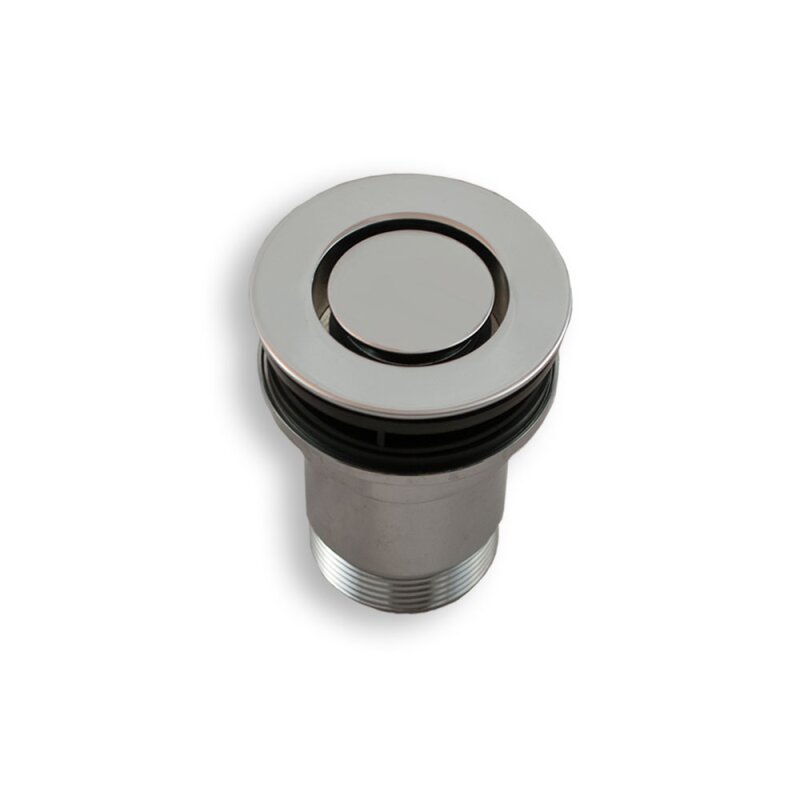 Design-Ablaufventil, 1 1/4", Messing verchromt, rund, verschließb, 35,00