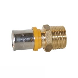 Gas Pressfitting Übergangsnippel für Verbundrohr 20mm x 3/4"