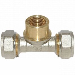Klemmring Schraubfitting T-Stück für Verbundrohr 20mm x 3/4" x 20mm Innengewinde
