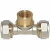 Klemmring Schraubfitting T-St&uuml;ck f&uuml;r Verbundrohr 20mm x 3/4&quot; x 20mm Innengewinde