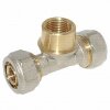 Klemmring Schraubfitting T-St&uuml;ck f&uuml;r Verbundrohr 16mm x 1/2&quot; x 16mm Innengewinde