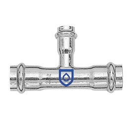 Trójnik prasowany ze stali nierdzewnej zredukowany 22x15x22mm