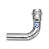 Edelstahl Pressfitting Bogen 90&deg;, 1 Muffe verschiedene Gr&ouml;&szlig;en