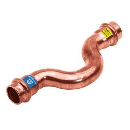 Kombi Pressfitting Überspringbogen, 2 Muffen verschiedene Größen