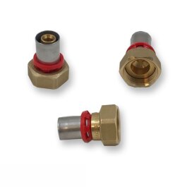 Übergangsverschraubung flachdichtend 26mm x 1" Innengewinde