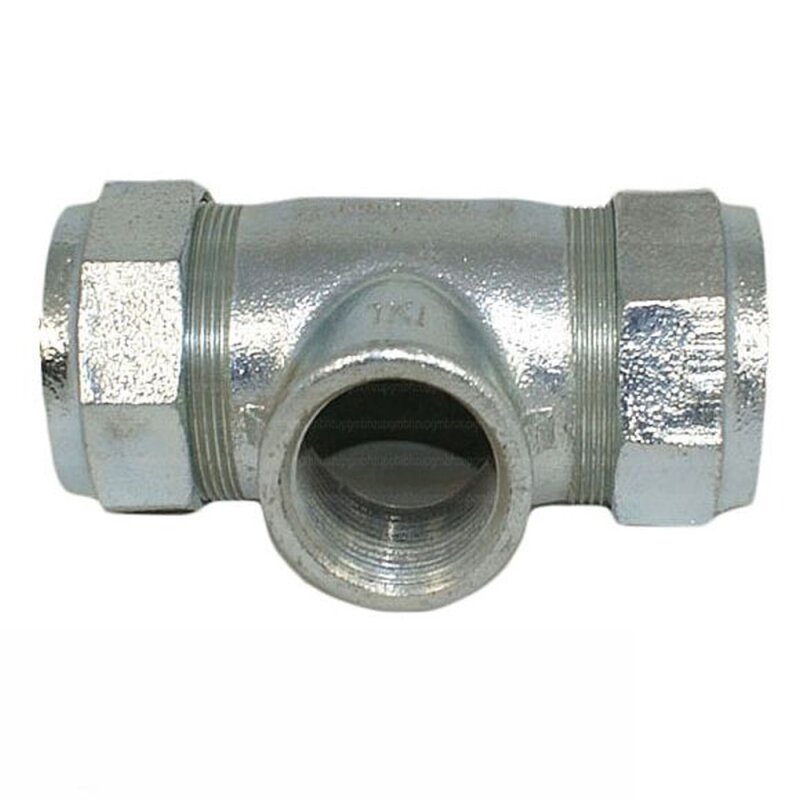 Verzinkter Rohrklemmverbinder T-Stück 1 1/2"