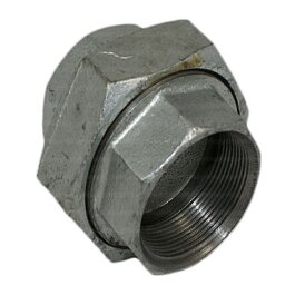 Verzinkte Verschraubung flach dichtend 1 1/4" I/I