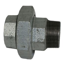 Verzinkte Verschraubung flach dichtend 1" I/A