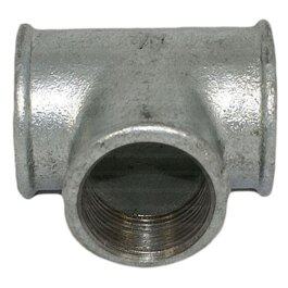 Verzinktes Reduzier T-Stück 1" x 3/4" x 1"