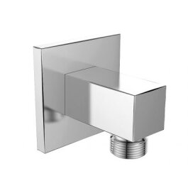 Wandanschlussbogen AZAD, 1/2"x1/2", chrom eckig