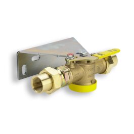 Viega Gaszählerkugelhahn für Einstutzengaszähler, TAE G21121T in Rp1 Messing