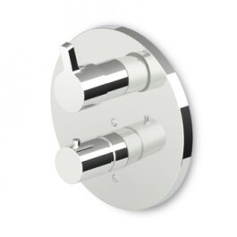 Zucchetti Fully Round UP bateria termostatyczna z 1 zaworem odcinającym widoczna część chromu