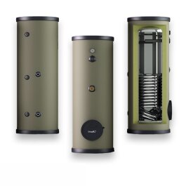 Edelstahl Warmwasserspeicher 500 l mit 1 Wärmetauscher