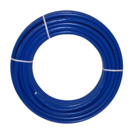 Metallverbundrohr 16mm x 2,0mm, 6mm blau isoliert / 50 Meter