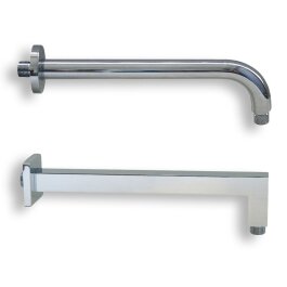 Wandarm für Regenbrause in verschiedenen Ausführungen und Längen, chrom