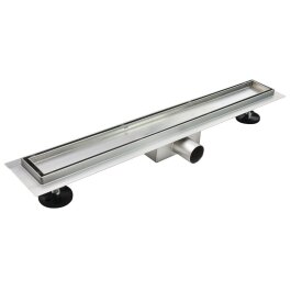 Duschrinne 70 cm, Abdeckung drehbar Edelstahl/ befliesbar, komplett