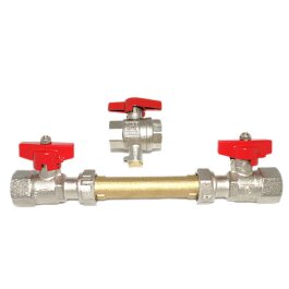 Einbauset f. Wärmemengenzähler DN 20 bestehend aus: Passstücke, 2 Kugelhähne m. Überwurf