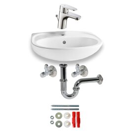 Comfort Waschtisch-Set inkl. Waschtisch, Armatur und Zubehör