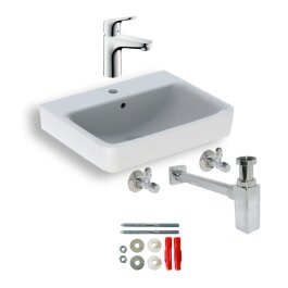 Exclusive Waschtisch-Set inkl. Waschtisch, Armatur und Zubehör