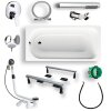 Exclusive-Badewannen Set inkl. Badwanne 180x80cm, UP-Armatur, Zu- und Ablaufgarnitur und Zubeh&ouml;r