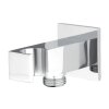 Wandanschlussbogen inkl. Wandhalter eckig, chrom
