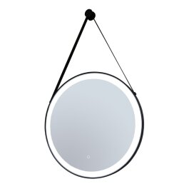 Rama 70 lustro z oświetleniem LED, czarna